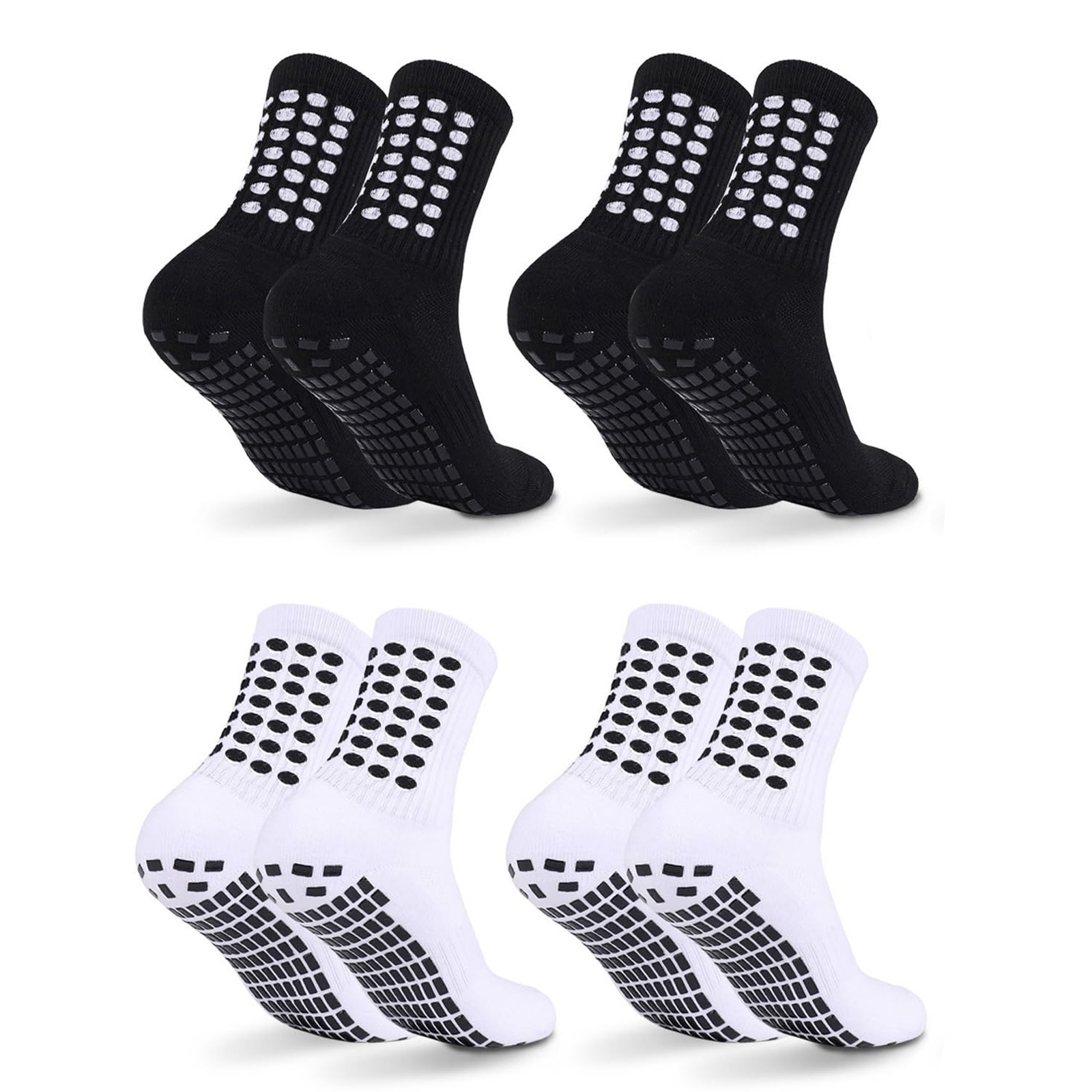 Athletic Sock Cushion - 4/8 Paar Kinder-Fußballsocken mit Griff, gepolstert,