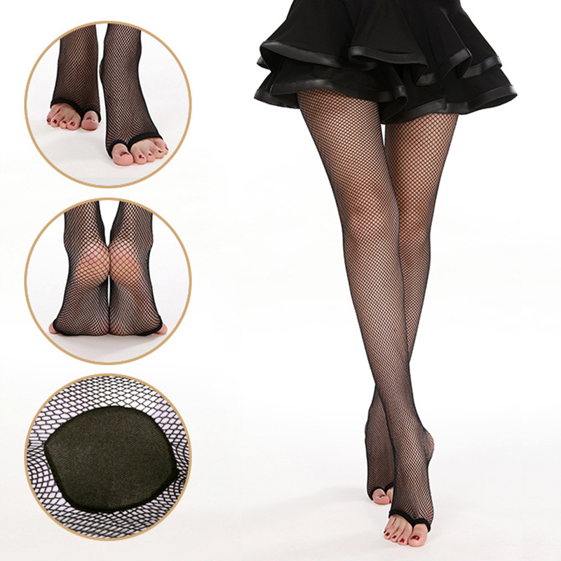 Sexy Peep-Toe Latein-Tanzstrum – Fishnet Stocking Women Bewertung und Preis