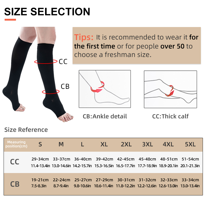 S-5XL 2 teile/para medizinisch – Compression Sleeve Calf Bewertung und Preis